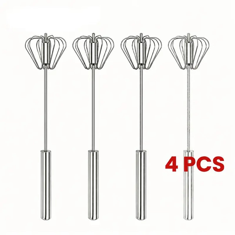 Professional Stainless Steel Hand-Push Rotary Whisk 