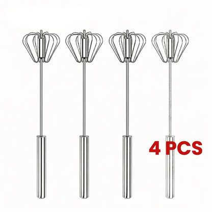Professional Stainless Steel Hand-Push Rotary Whisk 