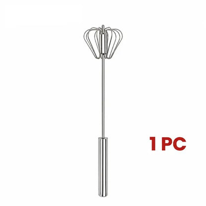 Professional Stainless Steel Hand-Push Rotary Whisk 