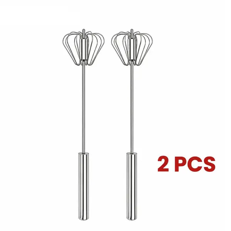 Professional Stainless Steel Hand-Push Rotary Whisk 