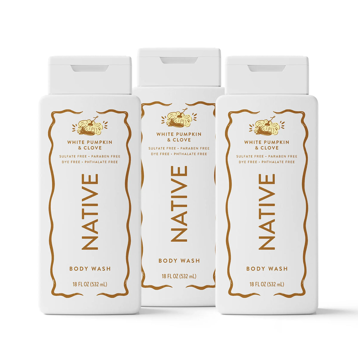 NATIVE Body Wash Discovery Trio – 3-Pack, 18 Oz, Rich Lather, Gentle Cleanse, 24HR Freshness